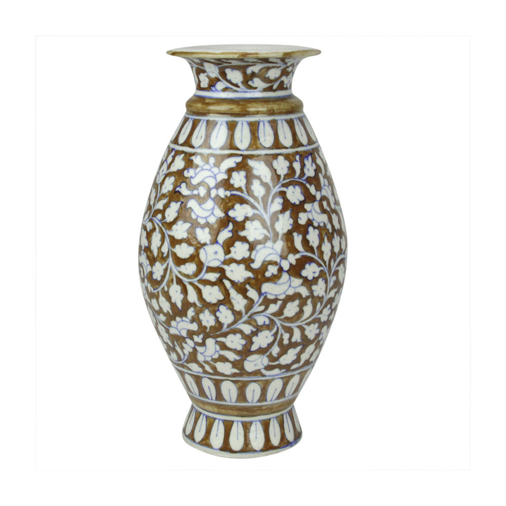 Tall Brown Jaipur Vase