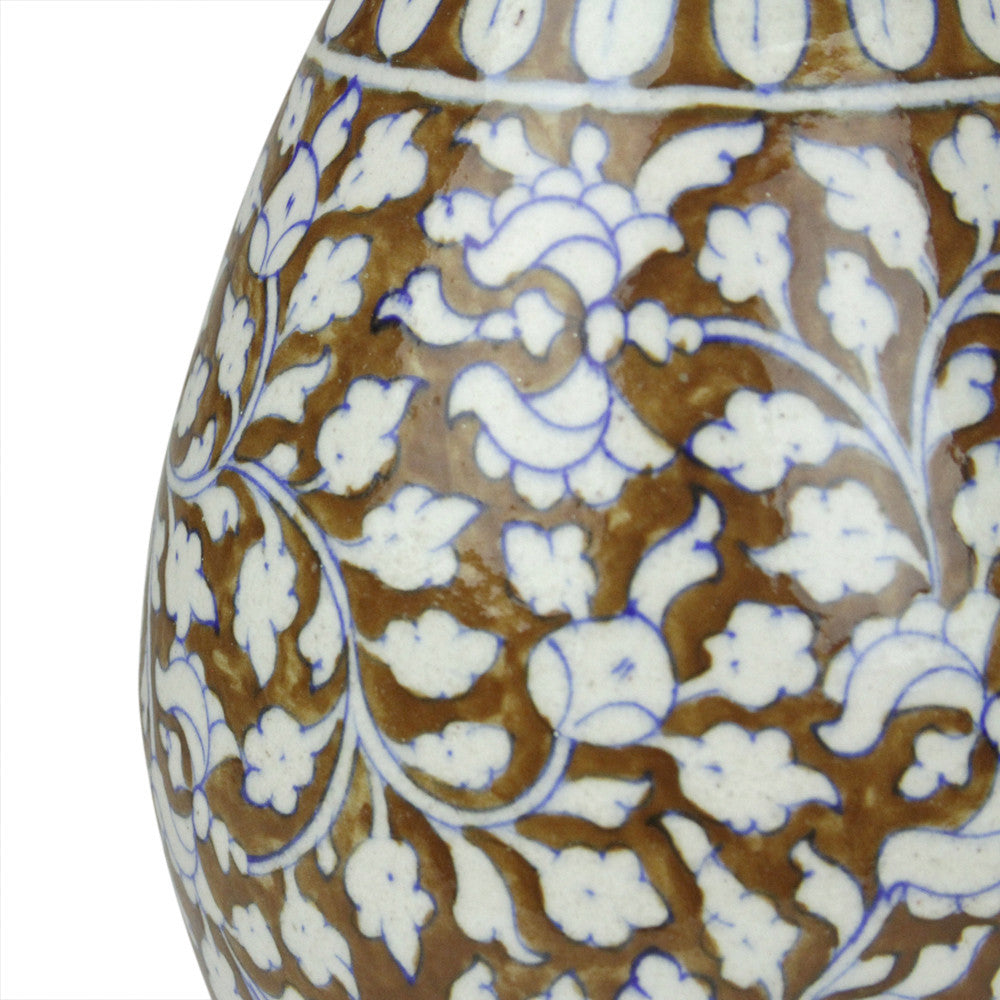 Tall Brown Jaipur Vase