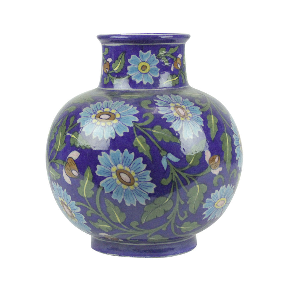 Royal Blue Gourd Jaipur Vase