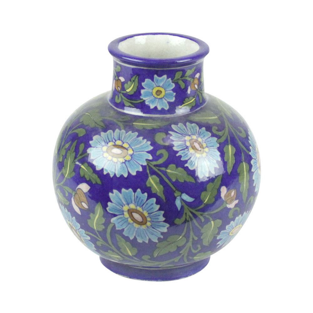 Royal Blue Gourd Jaipur Vase