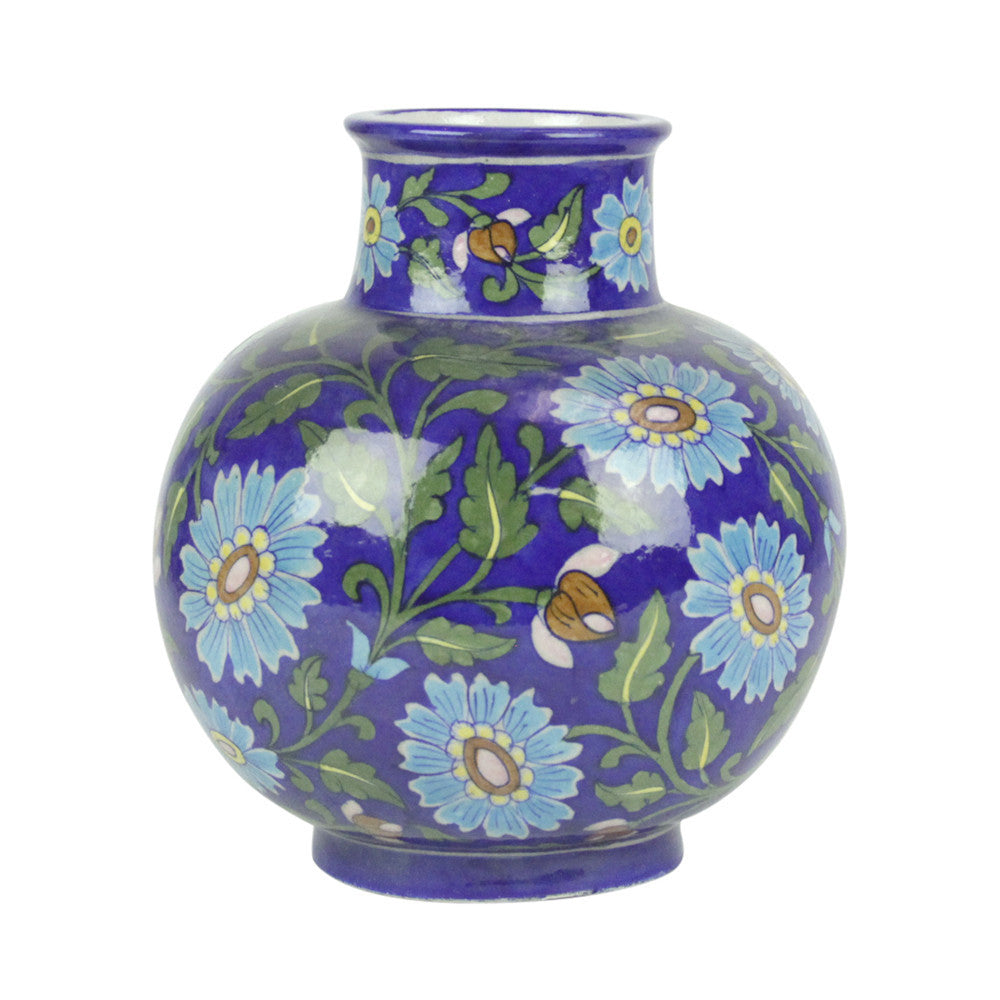 Royal Blue Gourd Jaipur Vase