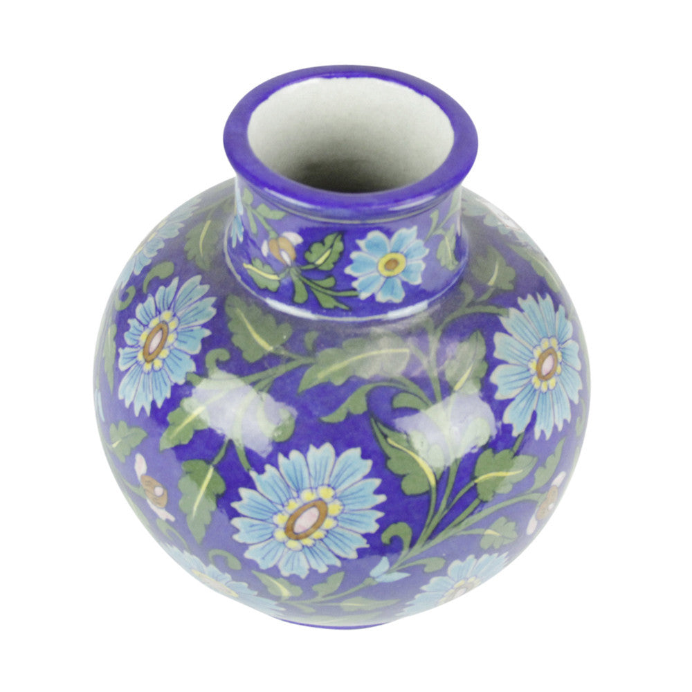 Royal Blue Gourd Jaipur Vase