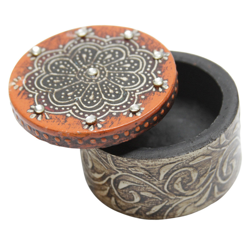 Tandori Orange Lac Jewelry Box