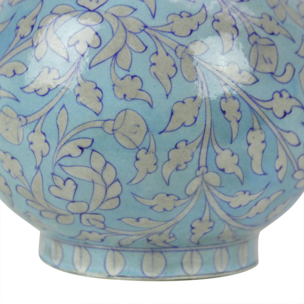 Round Turquoise Jaipur Vase