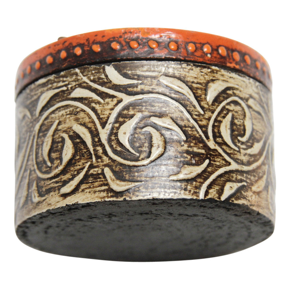 Tandori Orange Lac Jewelry Box
