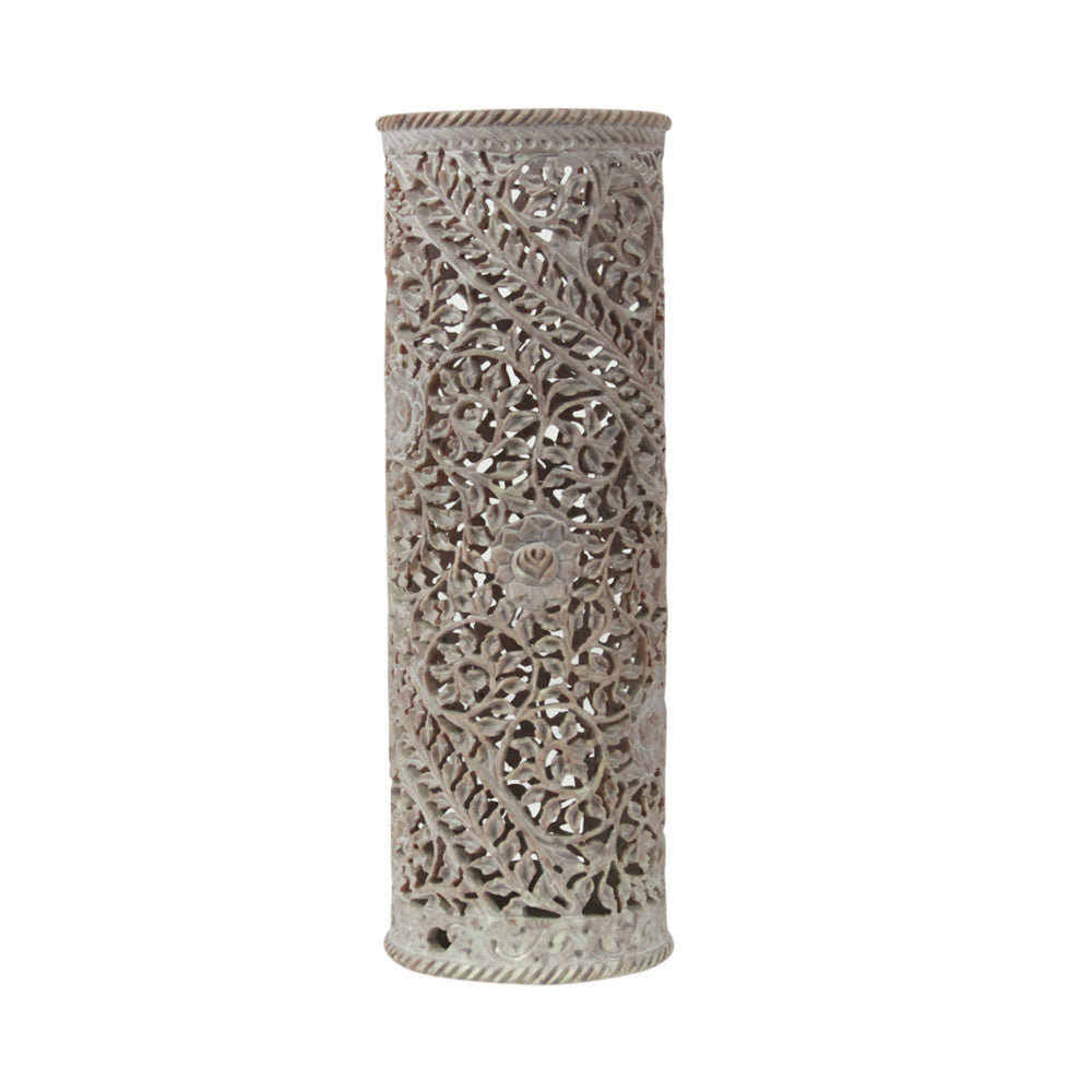 Burgundy Pierced Marble Vase