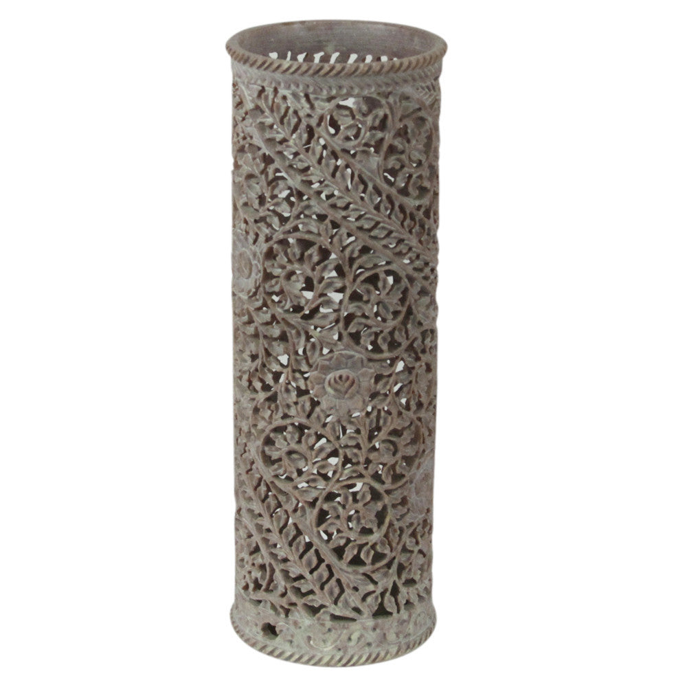 Burgundy Pierced Marble Vase