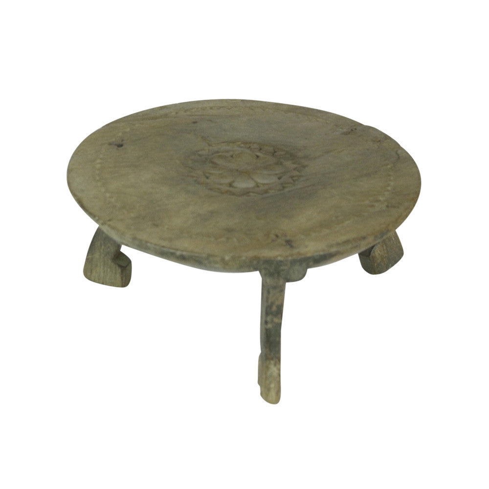 Carved Wood Footstool