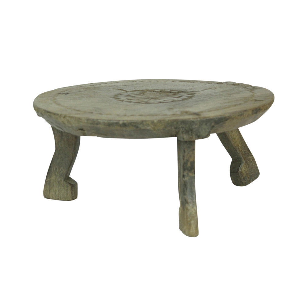 Carved Wood Footstool