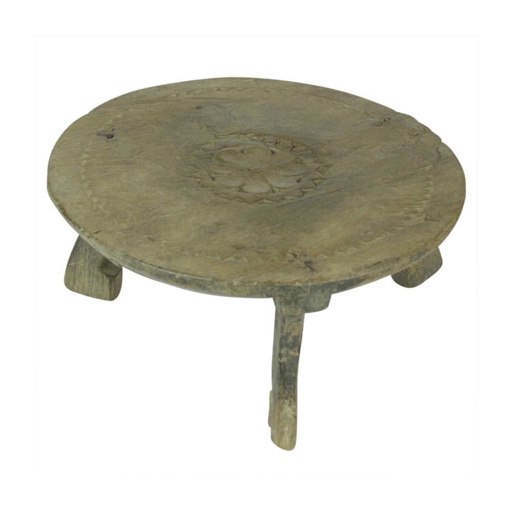 Carved Wood Footstool