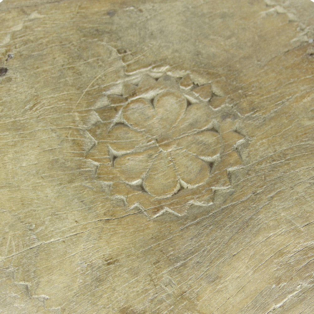 Carved Wood Footstool