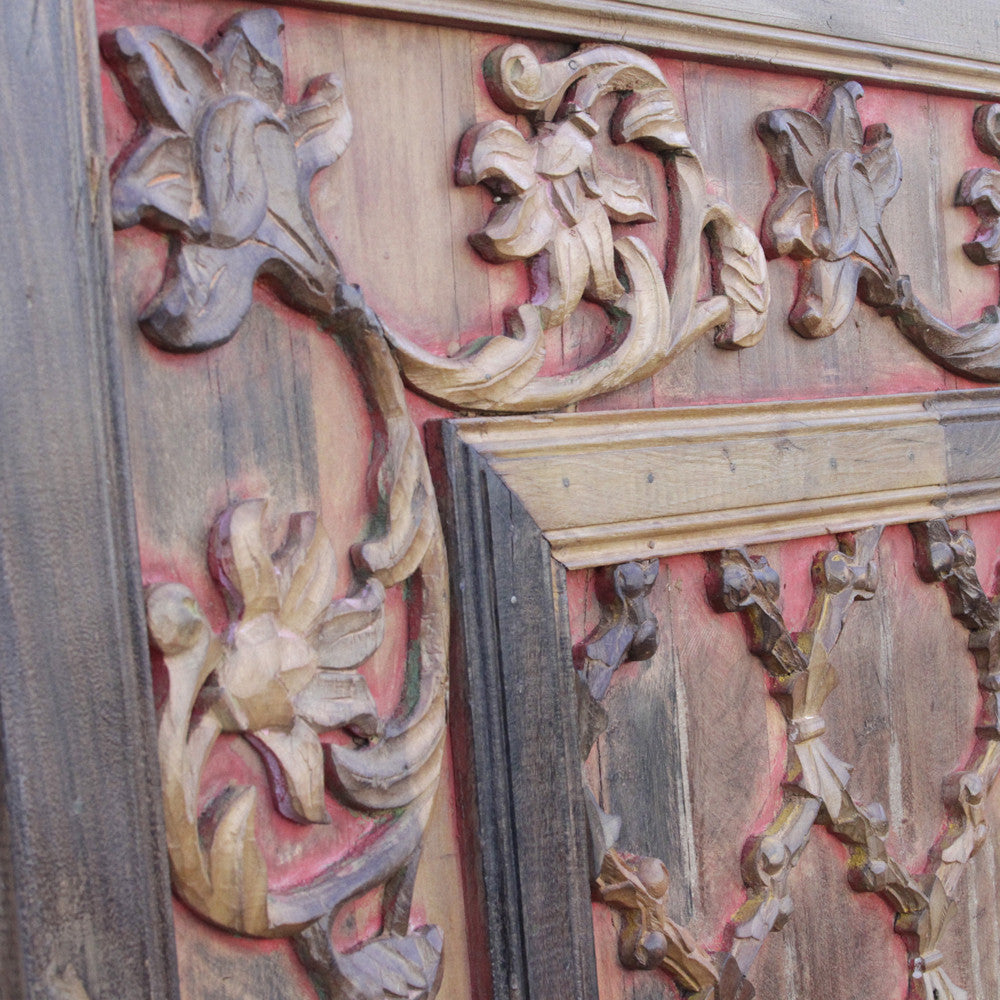 Impressive Carved Ceiling Aged Panel