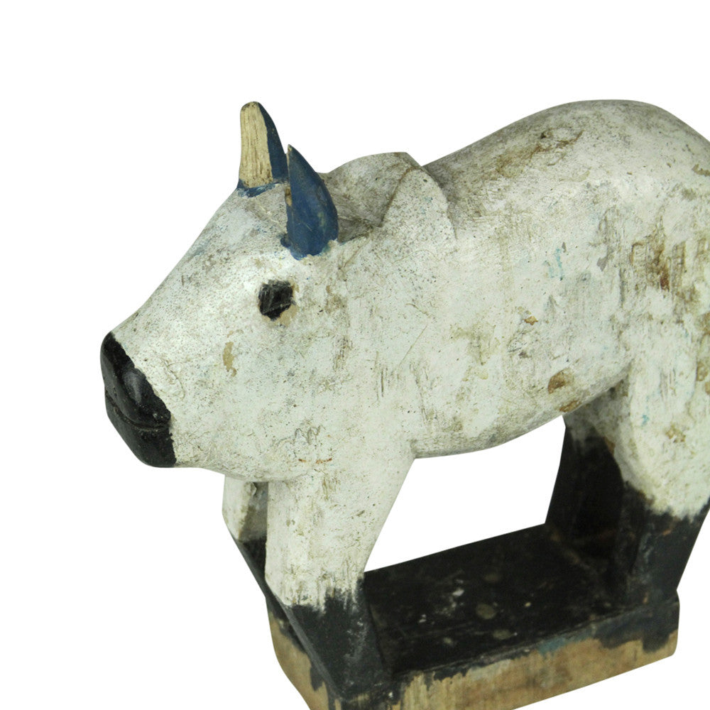Antique Mayi White Nandi Carving