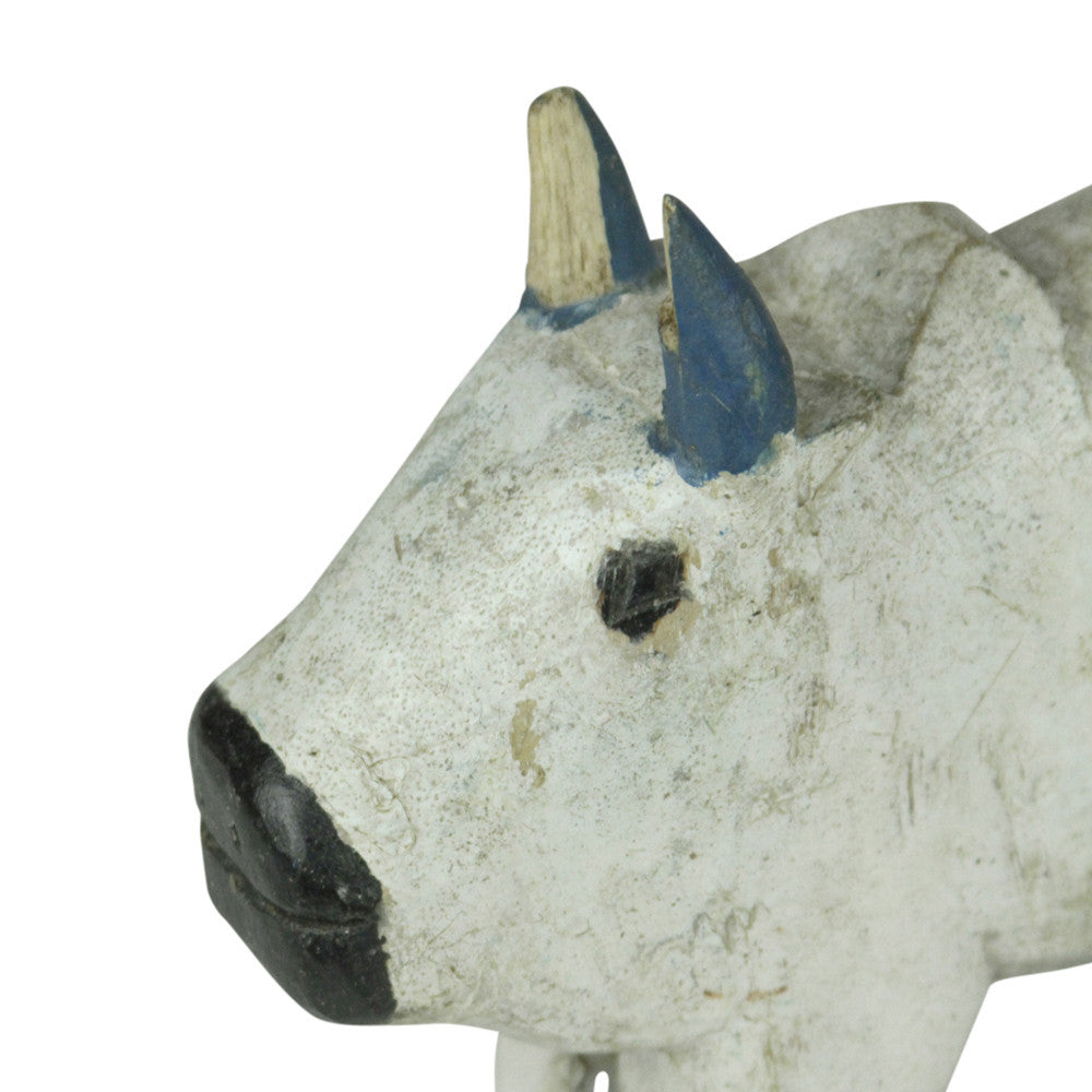 Antique Mayi White Nandi Carving