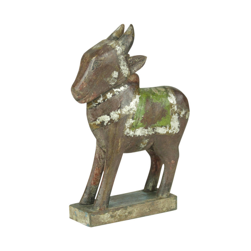 Antique Brown Nandi Carving