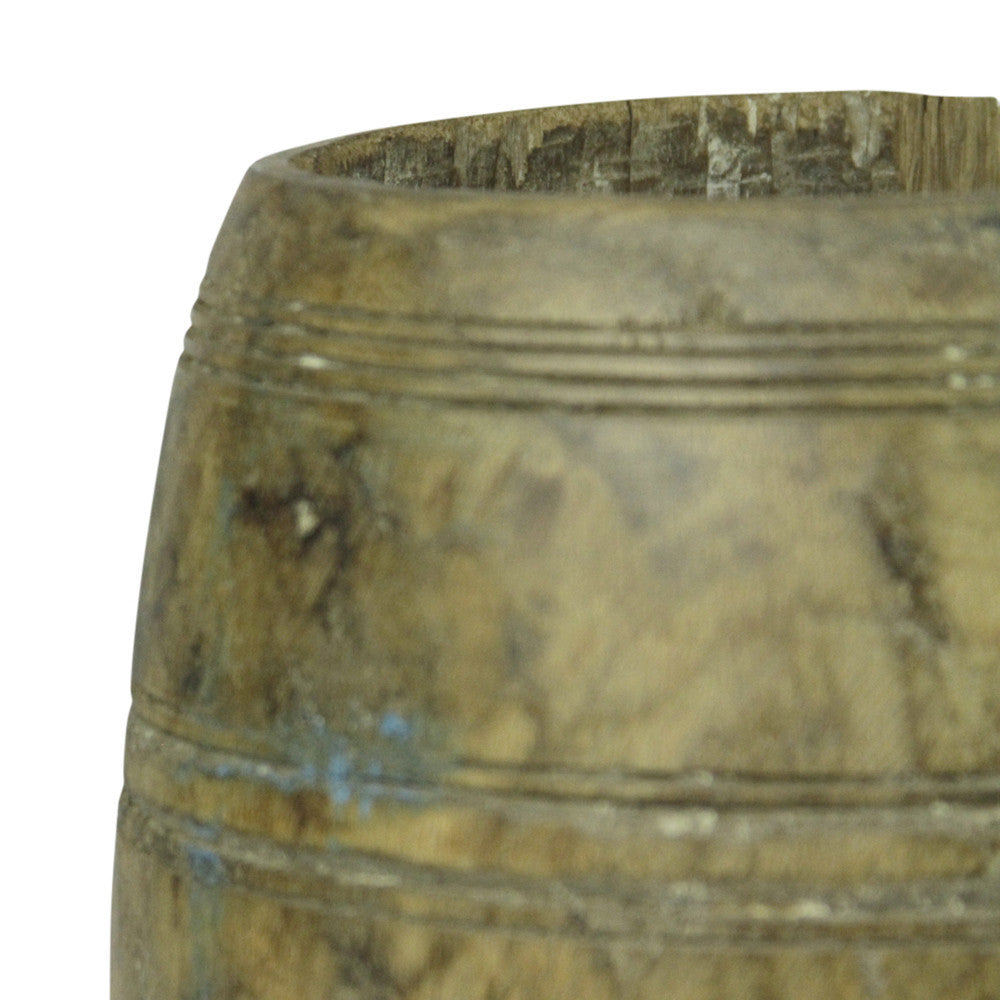 Carved Tribal Wood Pot