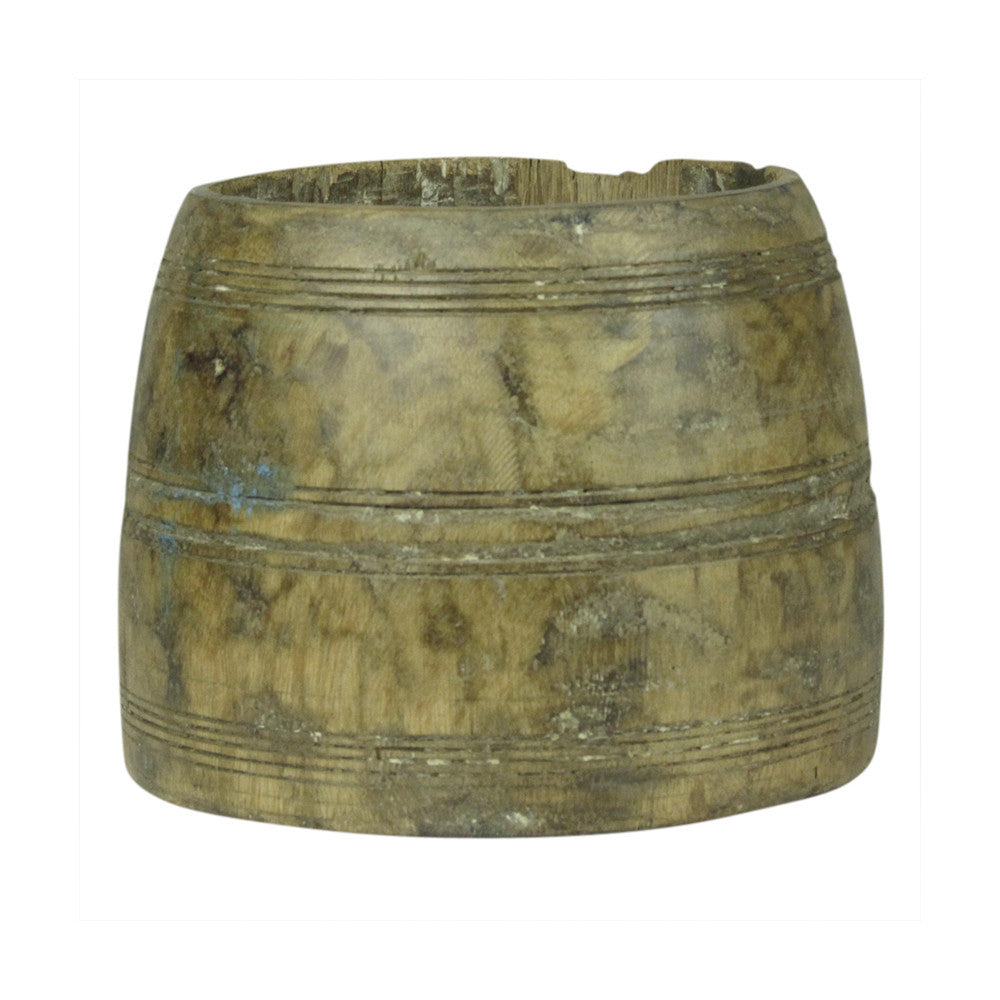 Carved Tribal Wood Pot