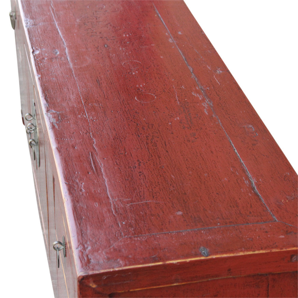 Red Lacquer Petite Altar Cabinet