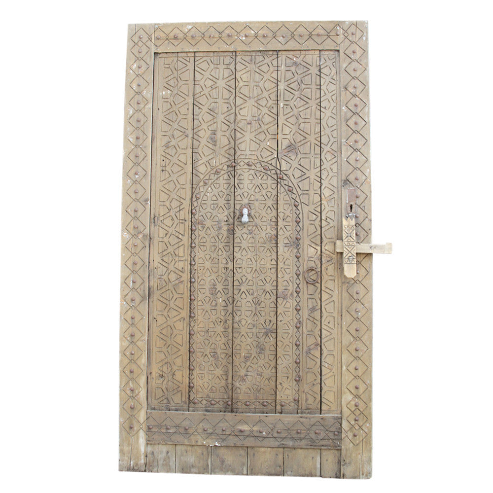 19th Century Carved Moroccan Door