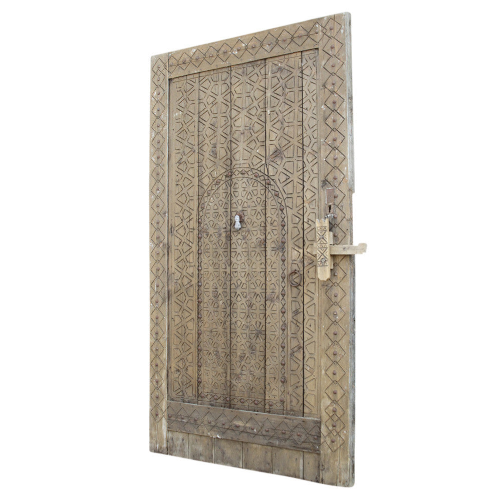 19th Century Carved Moroccan Door