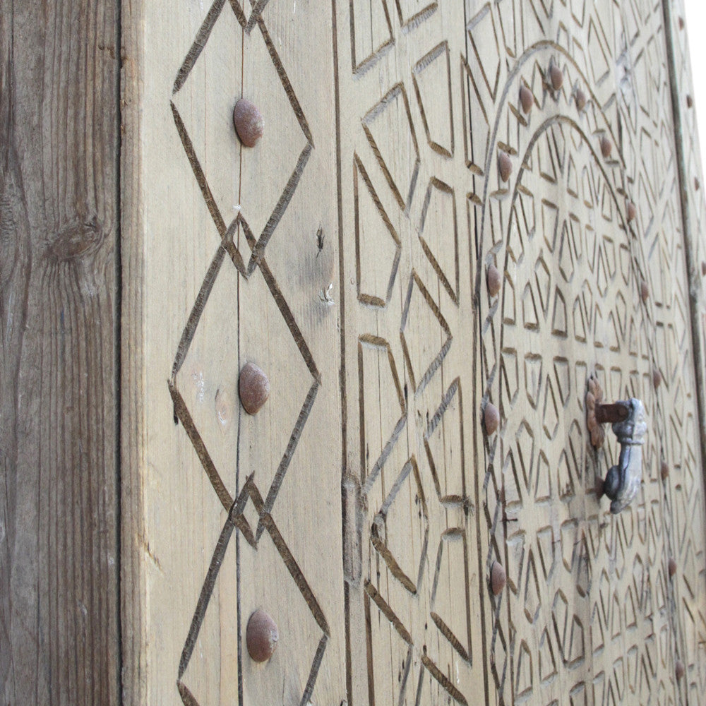 19th Century Carved Moroccan Door