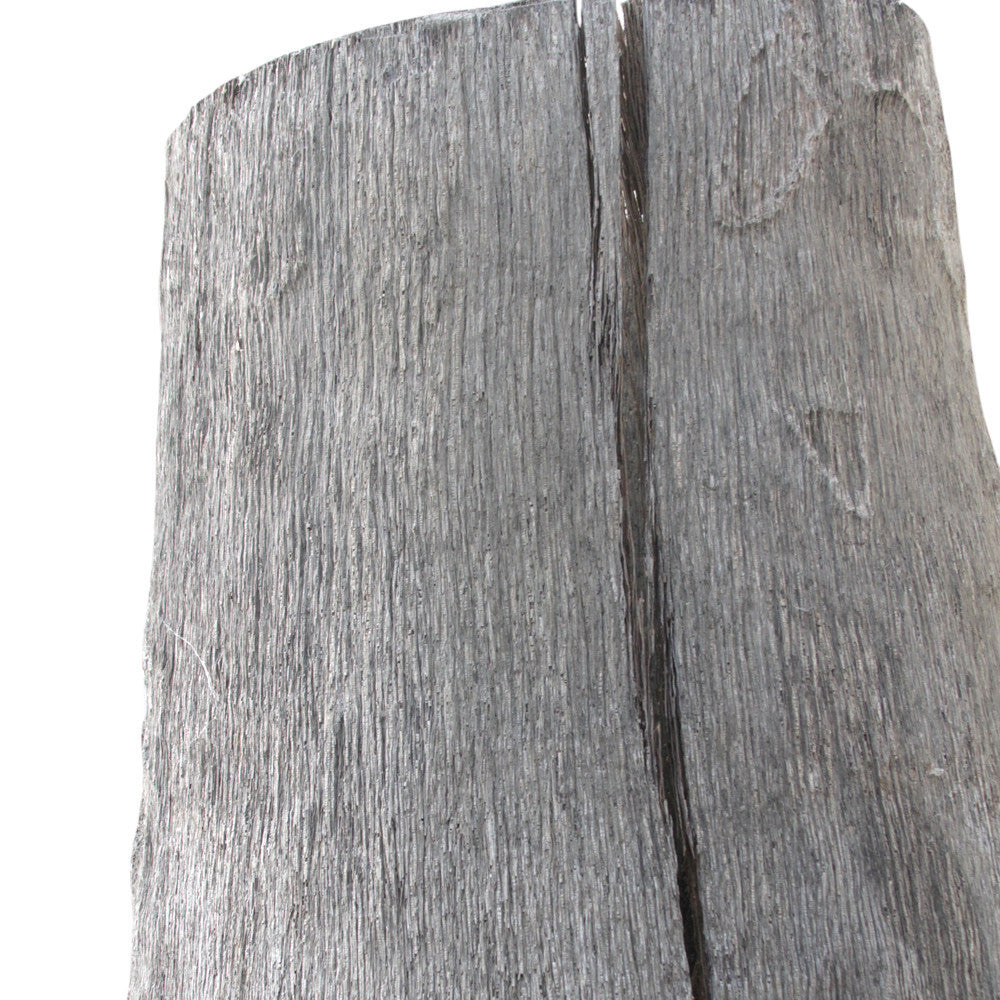Carved Palm Pot On Stand