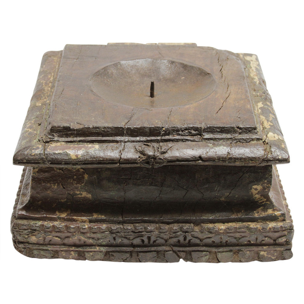 Carved Architectural Candle Holder