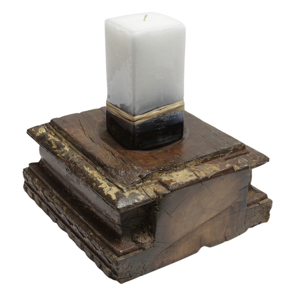 Carved Architectural Candle Holder