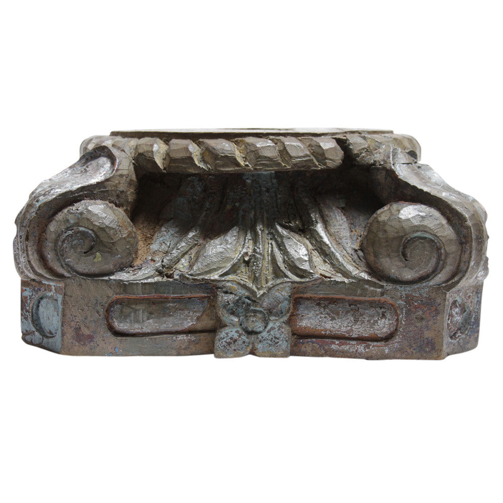 Aged Architectural Candle Holder