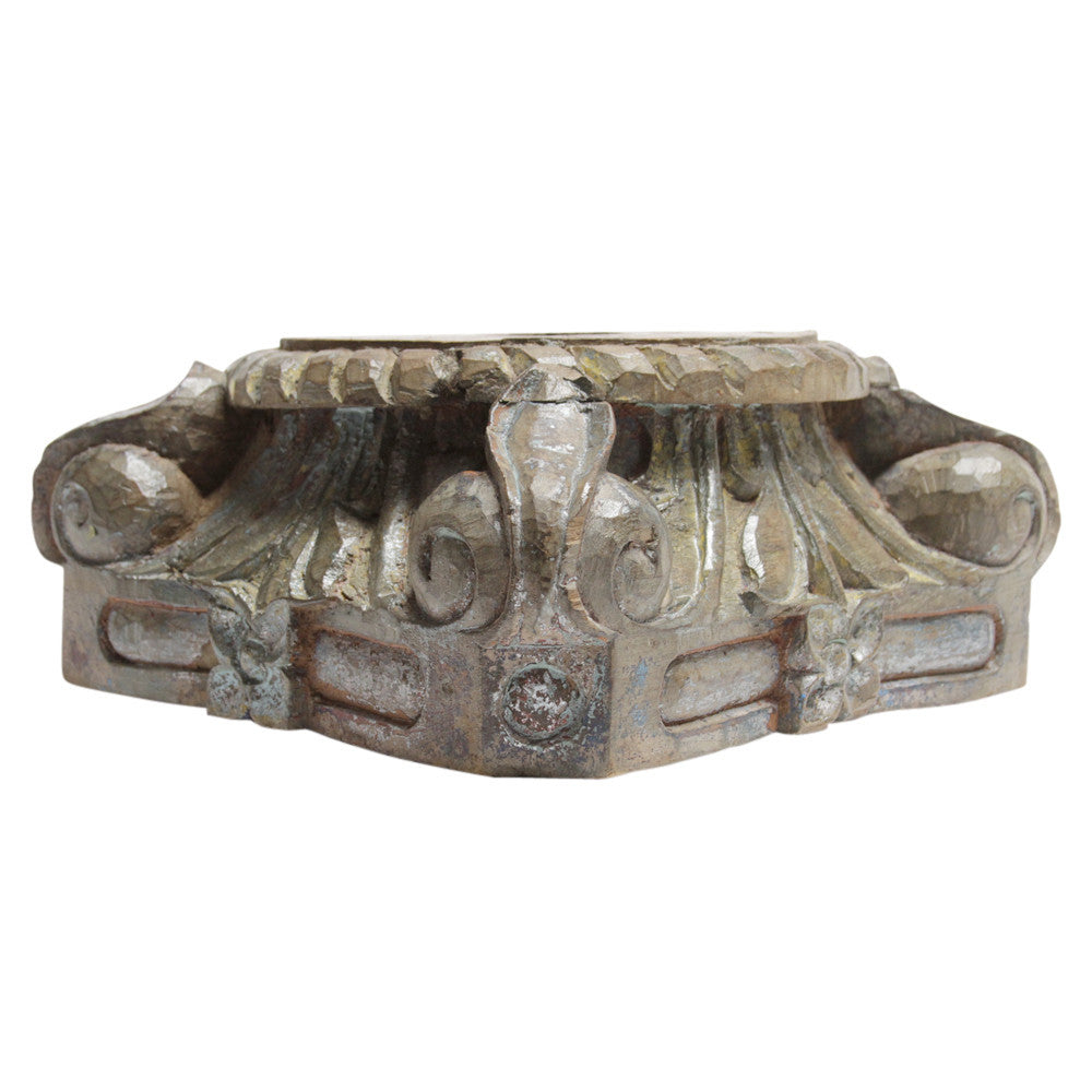 Aged Architectural Candle Holder