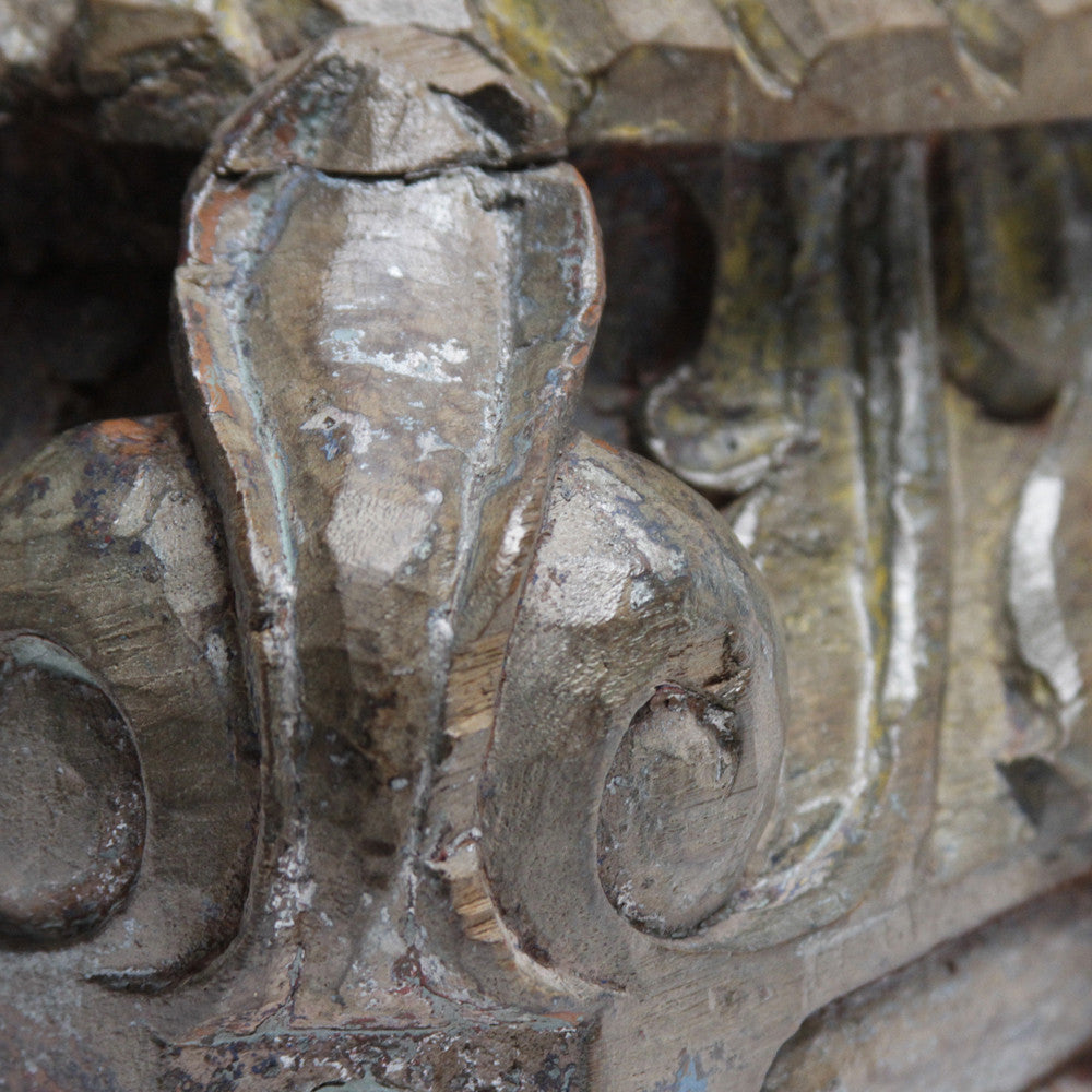 Aged Architectural Candle Holder