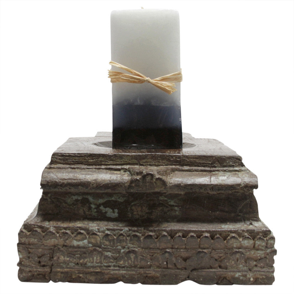 Turquoise Architectural Candle Holder