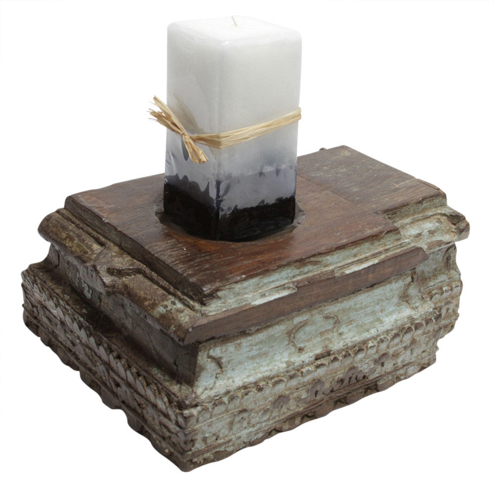 Turquoise Architectural Candle Holder