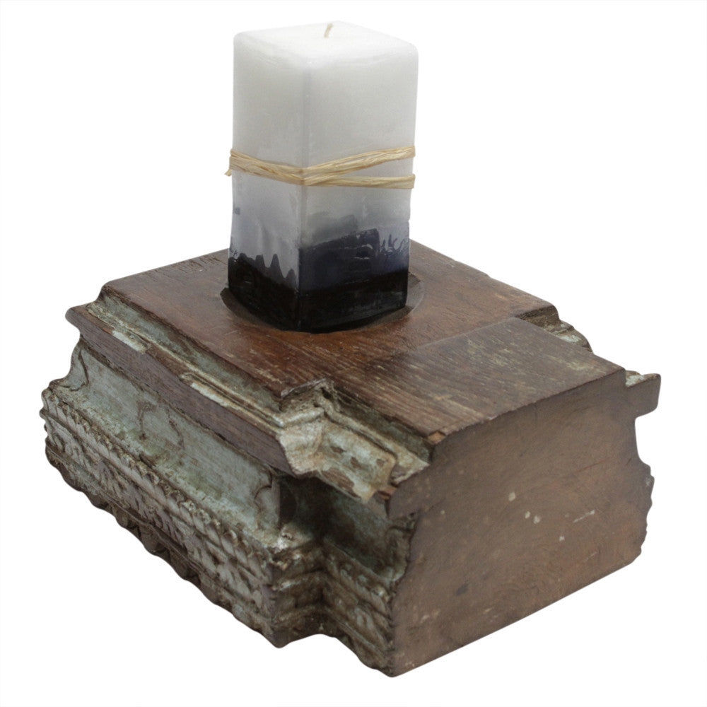 Turquoise Architectural Candle Holder