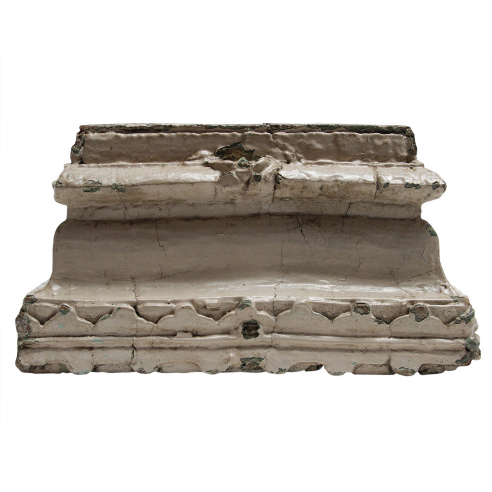 Cream Architectural Candle Holder