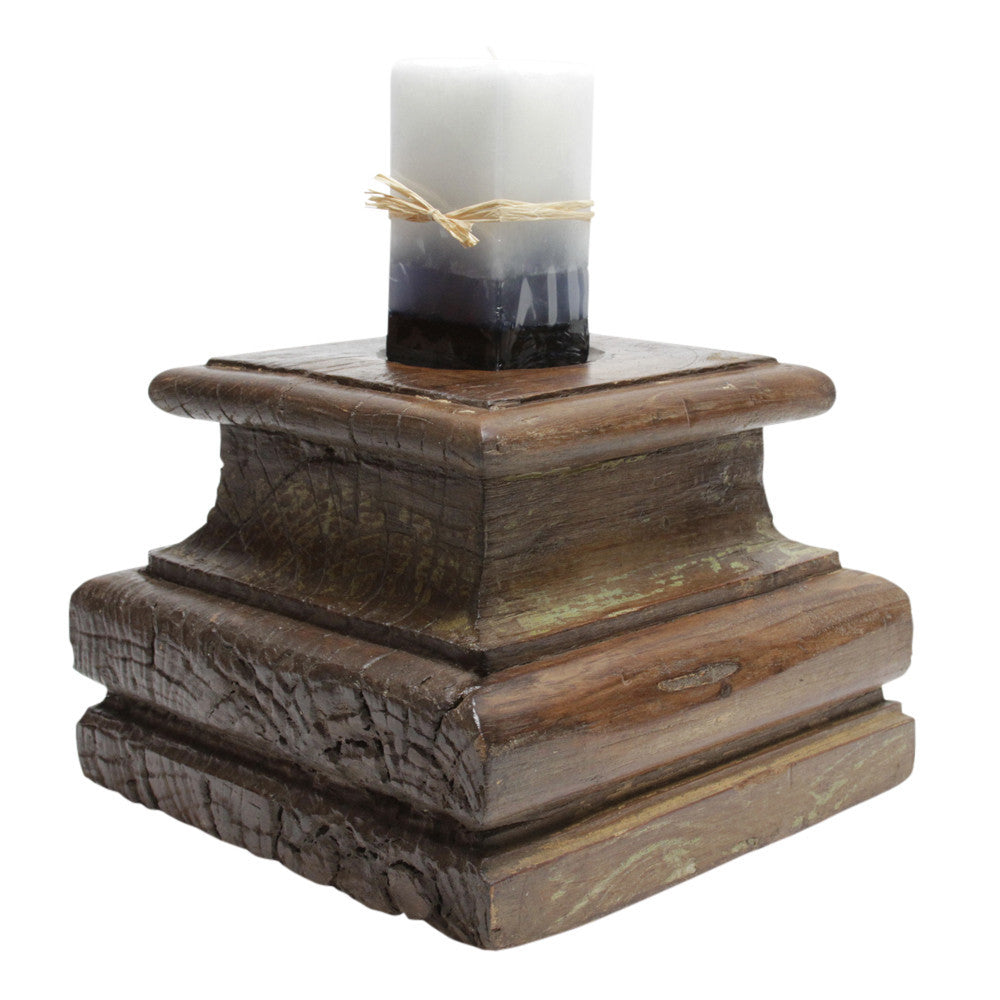 Wooden Architectural Candle Holder