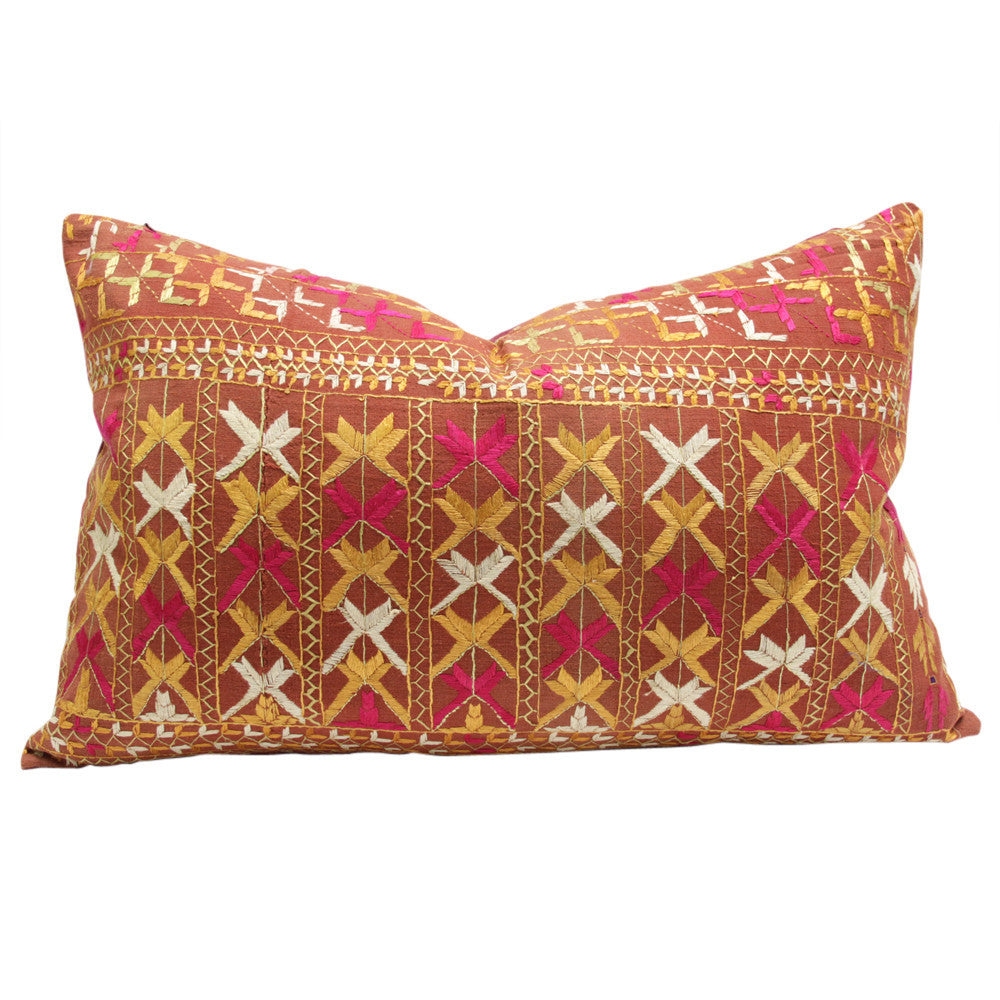 Bagh Phulkari Pillow (Lumbar)