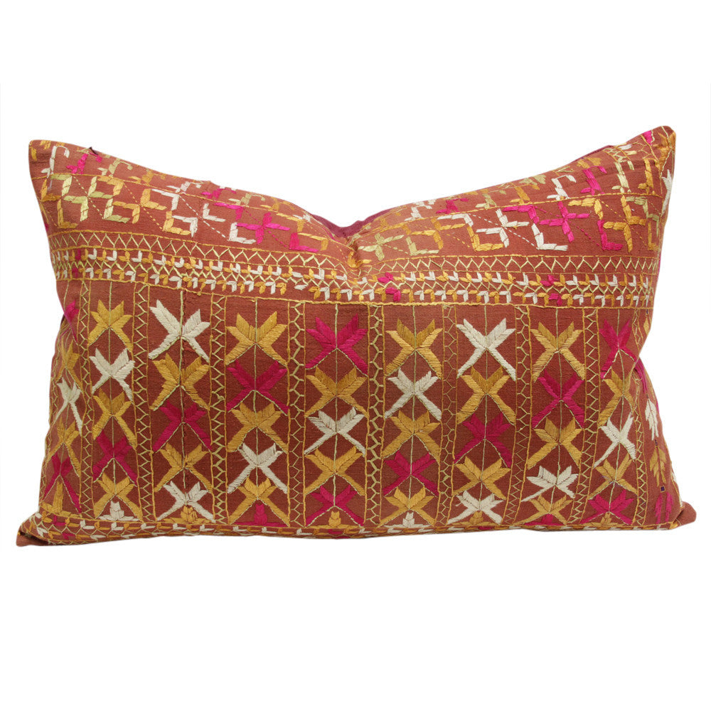 Bagh Phulkari Pillow (Lumbar)
