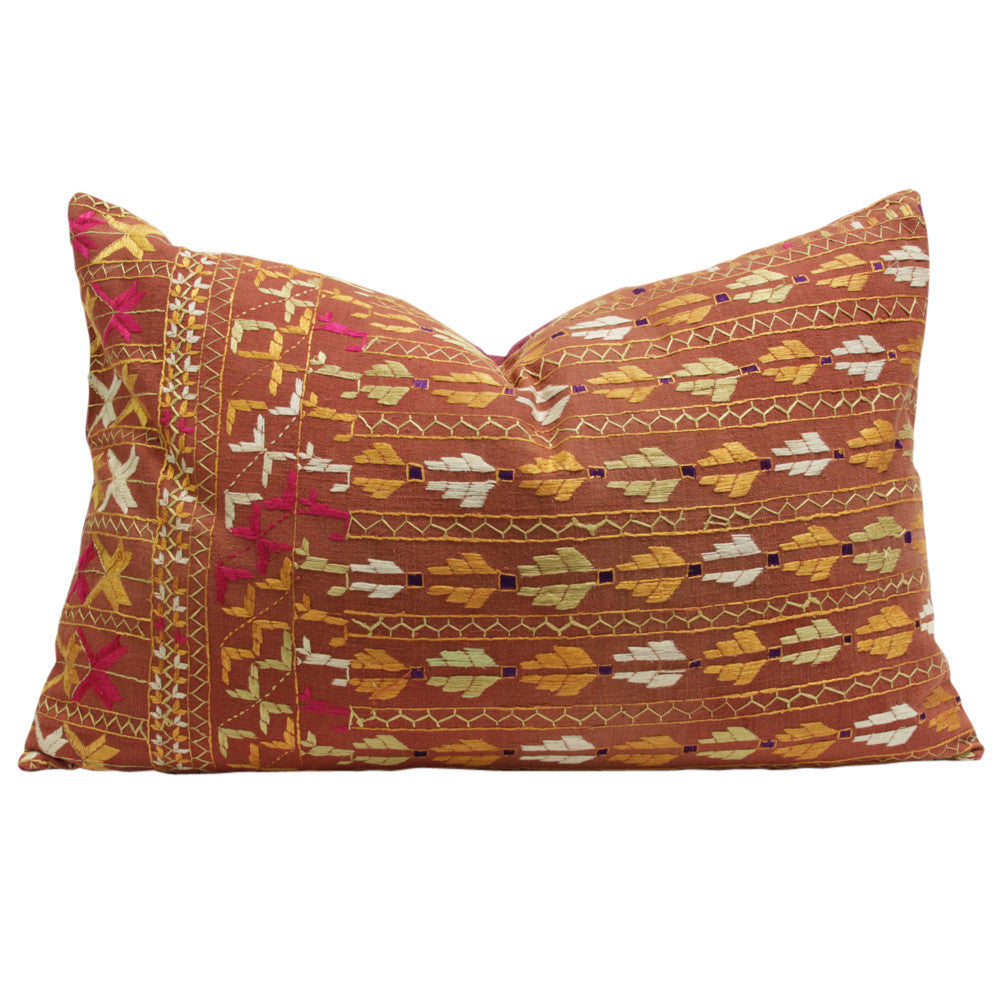 Bagh Phulkari Pillow (Lumbar)