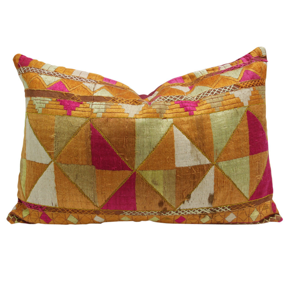Bagh Phulkari Pillow (Lumbar)