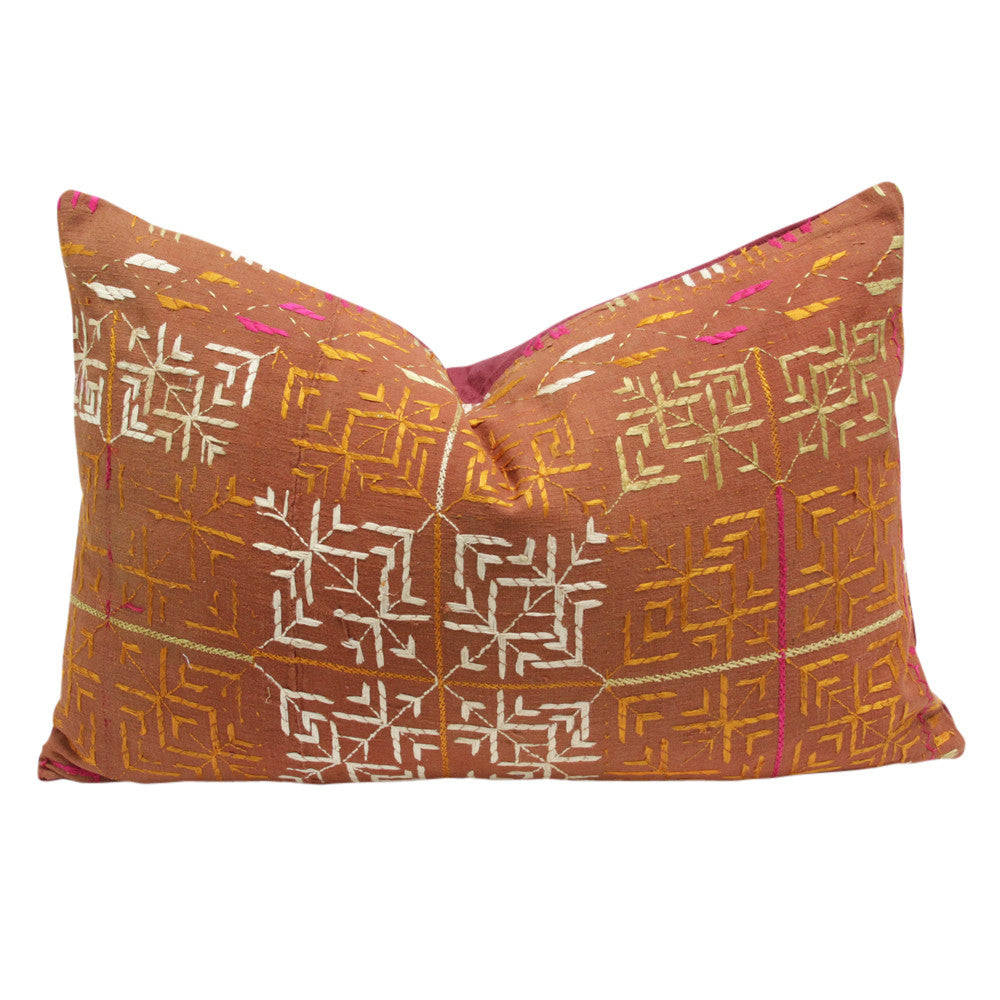 Bagh Phulkari Pillow (Lumbar)