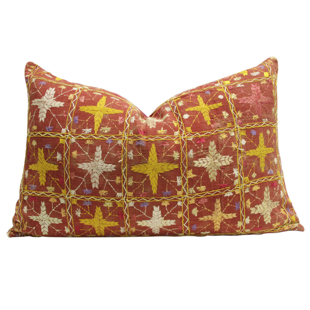 Bagh Phulkari Pillow (Lumbar)