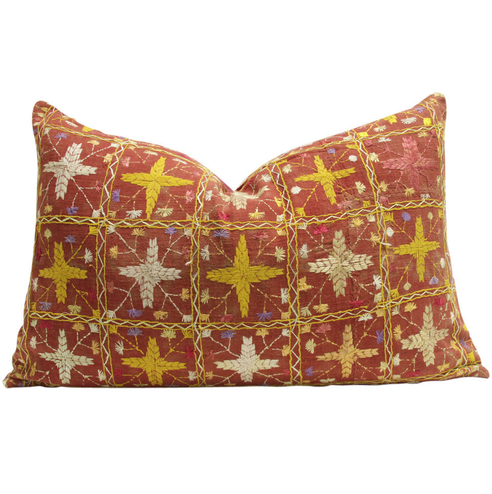 Bagh Phulkari Pillow (Lumbar)