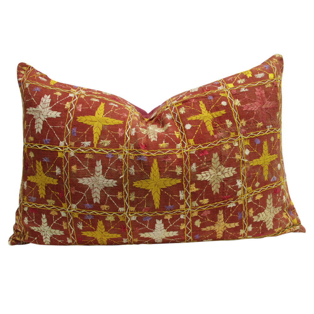 Bagh Phulkari Pillow (Lumbar)