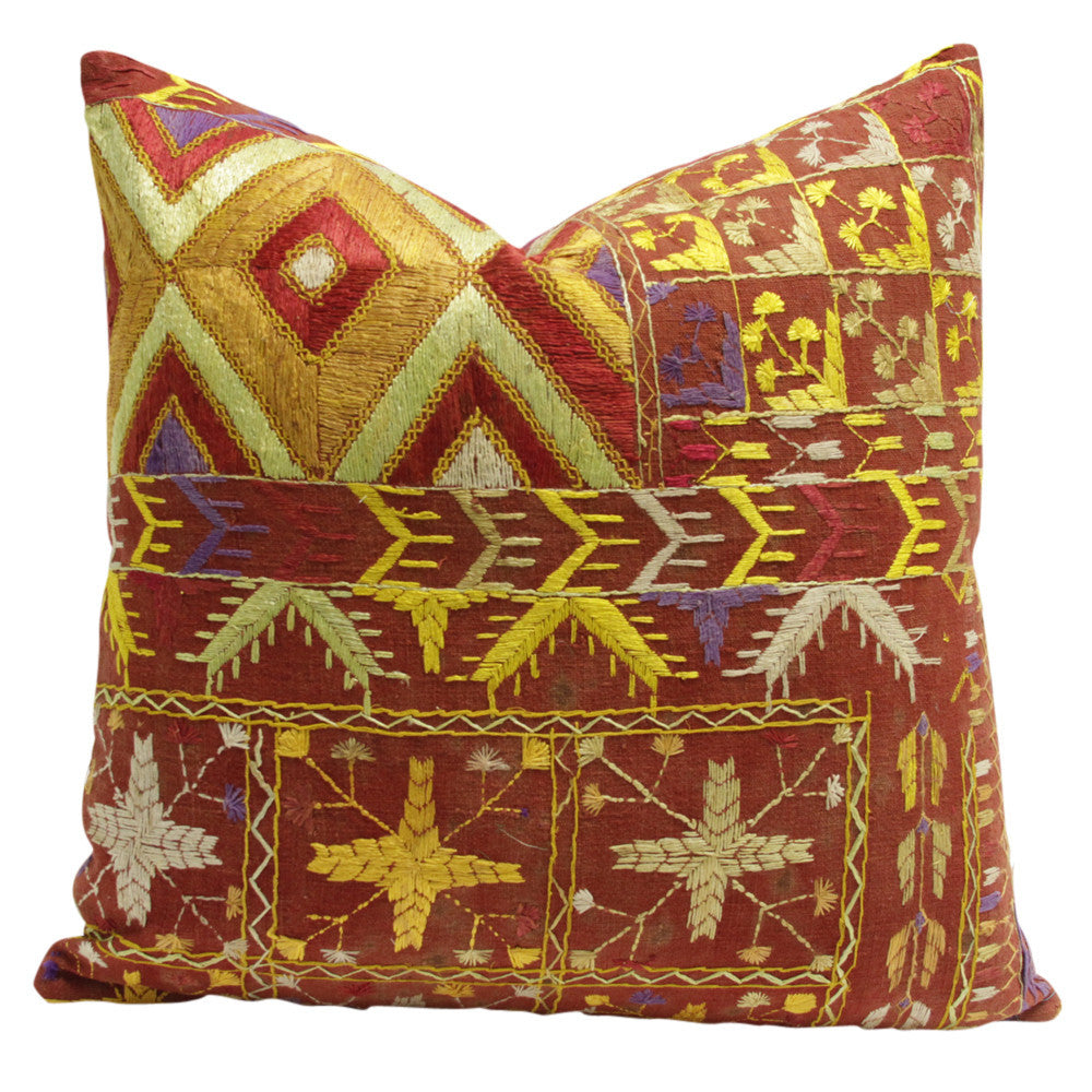 Bagh Phulkari Pillow (square)