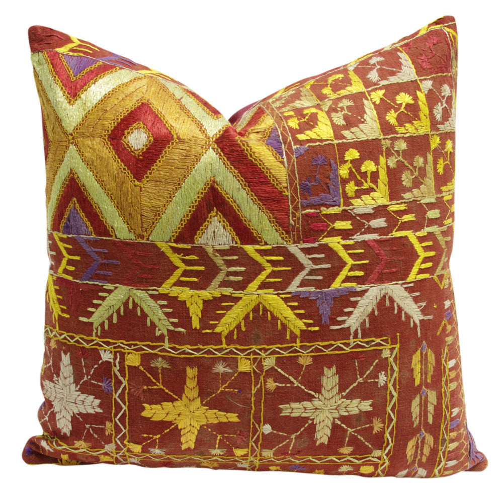 Bagh Phulkari Pillow (square)