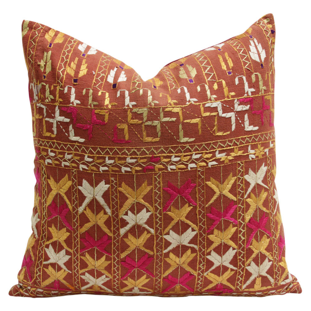 Bagh Phulkari Pillow (square)