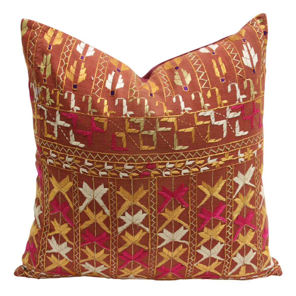 Bagh Phulkari Pillow (square)