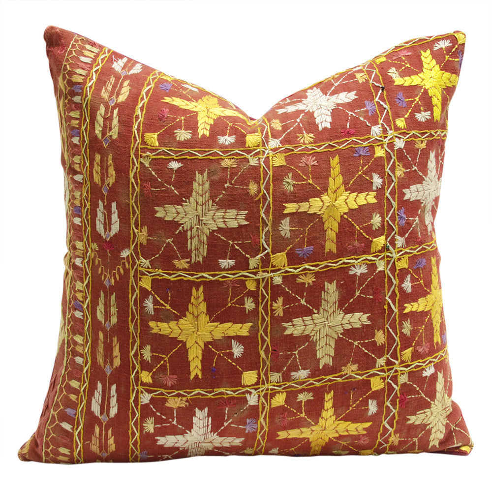 Bagh Phulkari Pillow (square)
