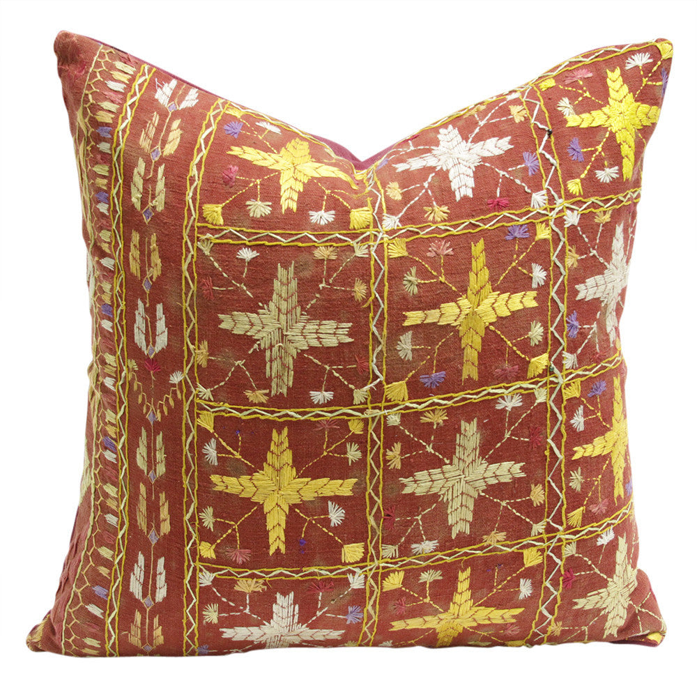 Bagh Phulkari Pillow (square)